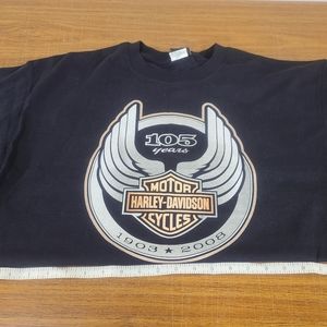 Harley Davidson 105th Anniversary Black Tshirt XL